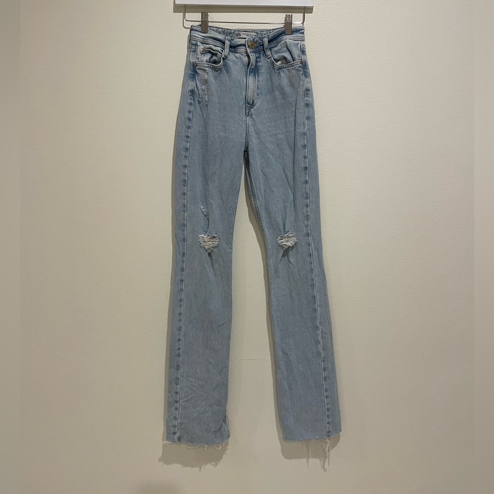 Zara high waisted denim jeans